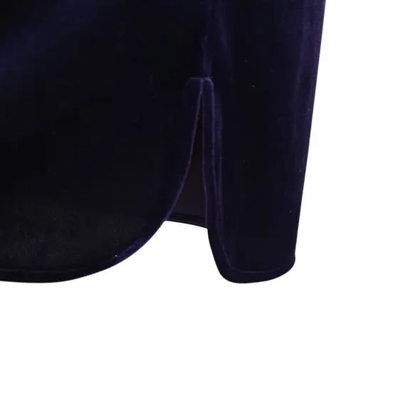 Ralph Lauren Velvet Velour Tunic Top Women's Size XL Purple Gold Buttons Classic - Picture 5 of 8